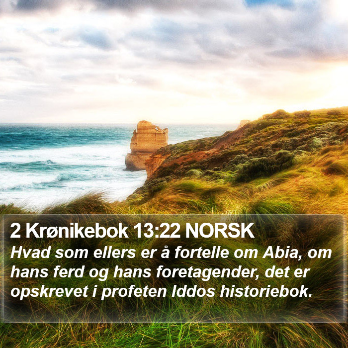 2 Krønikebok 13:22 NORSK Bible Study