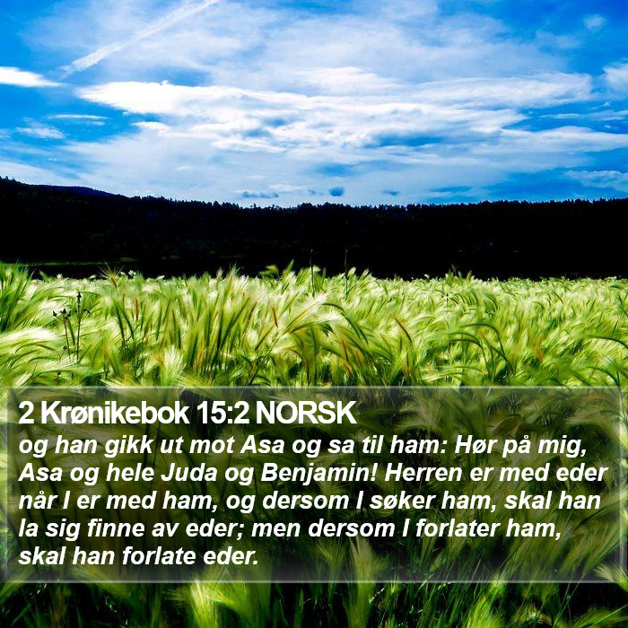 2 Krønikebok 15:2 NORSK Bible Study