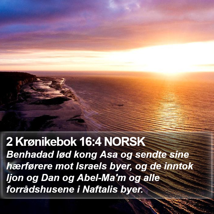 2 Krønikebok 16:4 NORSK Bible Study