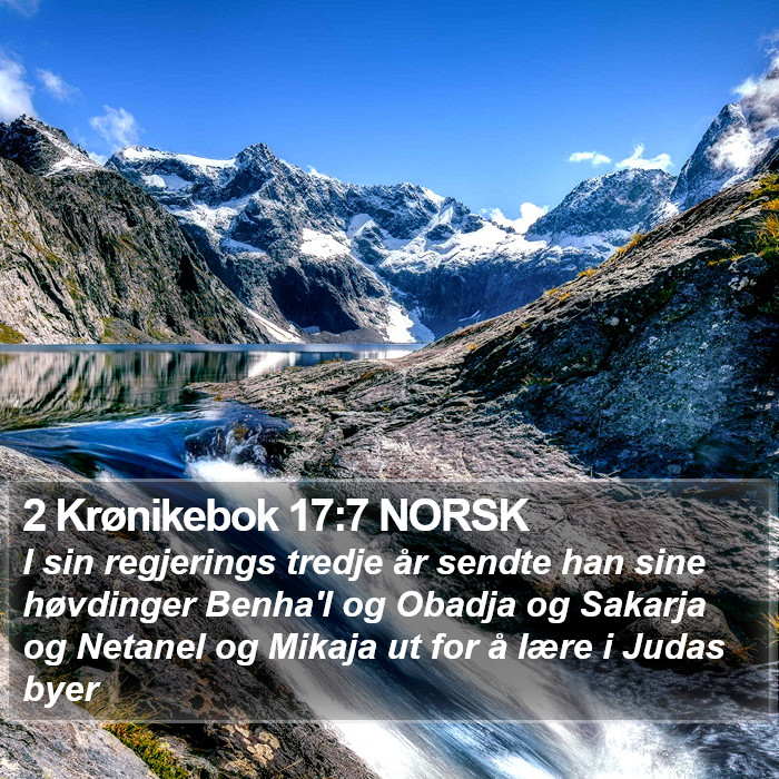 2 Krønikebok 17:7 NORSK Bible Study