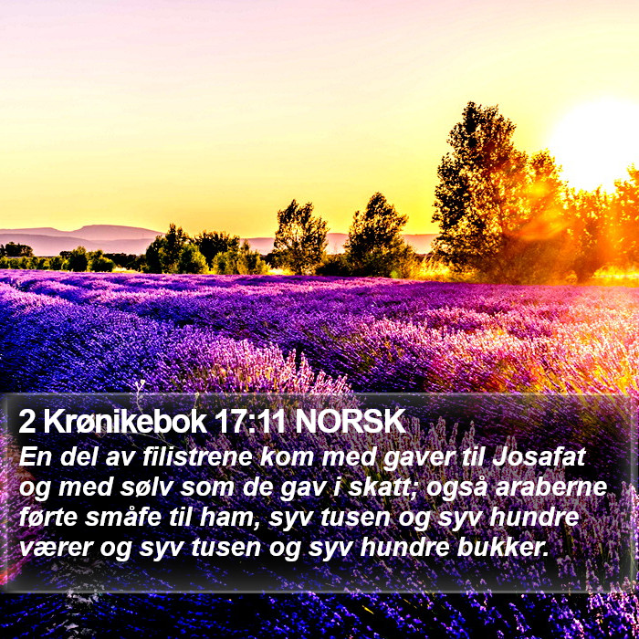 2 Krønikebok 17:11 NORSK Bible Study