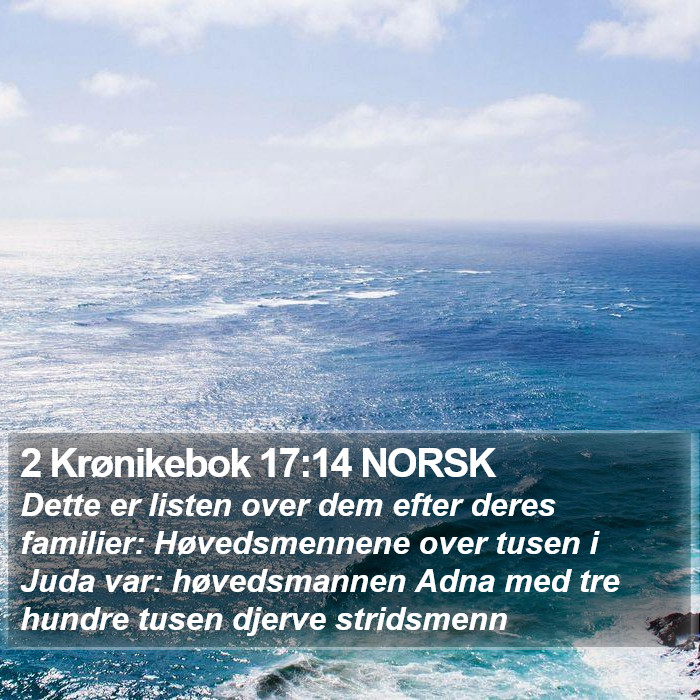 2 Krønikebok 17:14 NORSK Bible Study