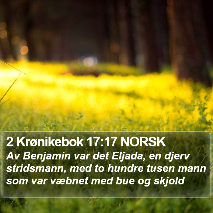 2 Krønikebok 17:17 NORSK Bible Study