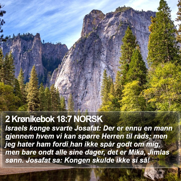 2 Krønikebok 18:7 NORSK Bible Study