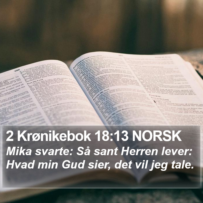 2 Krønikebok 18:13 NORSK Bible Study