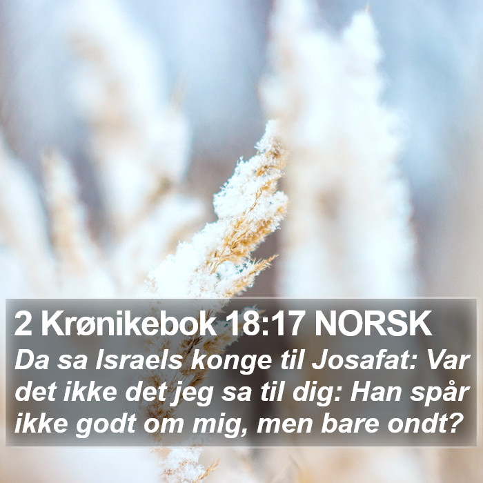 2 Krønikebok 18:17 NORSK Bible Study