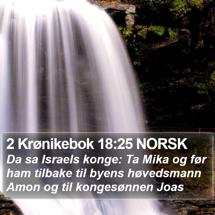 2 Krønikebok 18:25 NORSK Bible Study