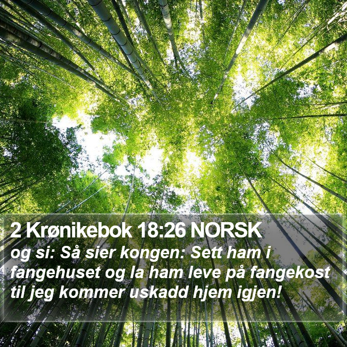 2 Krønikebok 18:26 NORSK Bible Study