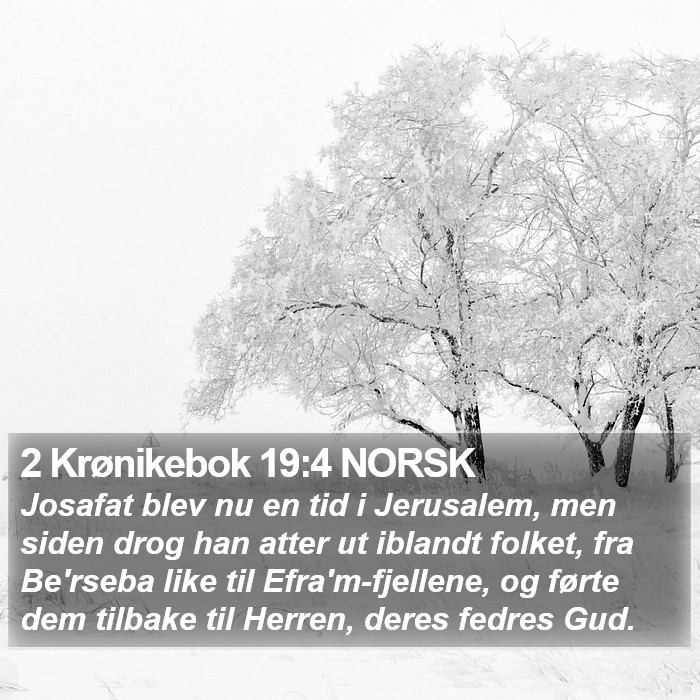 2 Krønikebok 19:4 NORSK Bible Study