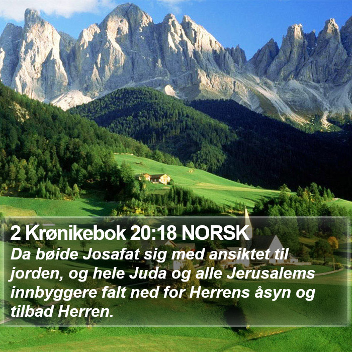 2 Krønikebok 20:18 NORSK Bible Study