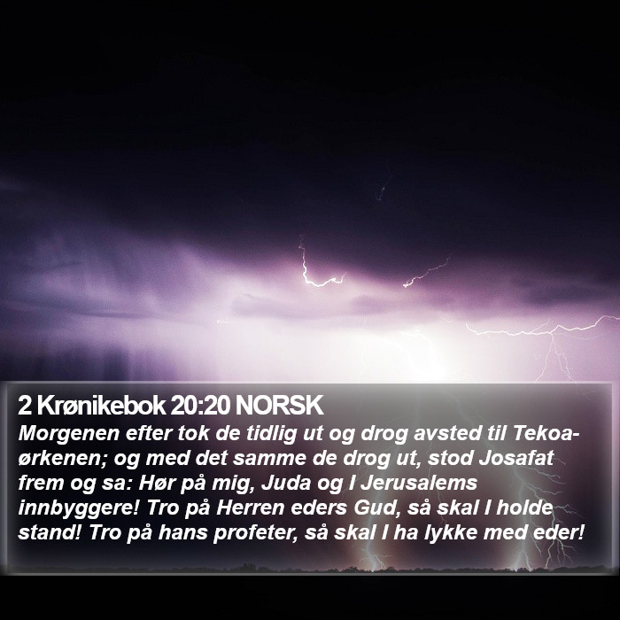 2 Krønikebok 20:20 NORSK Bible Study
