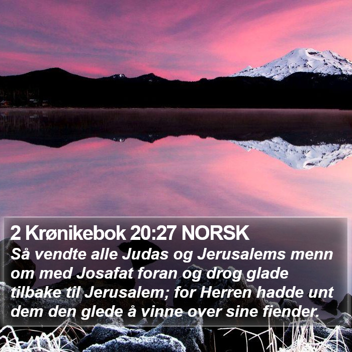 2 Krønikebok 20:27 NORSK Bible Study
