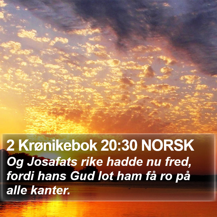 2 Krønikebok 20:30 NORSK Bible Study