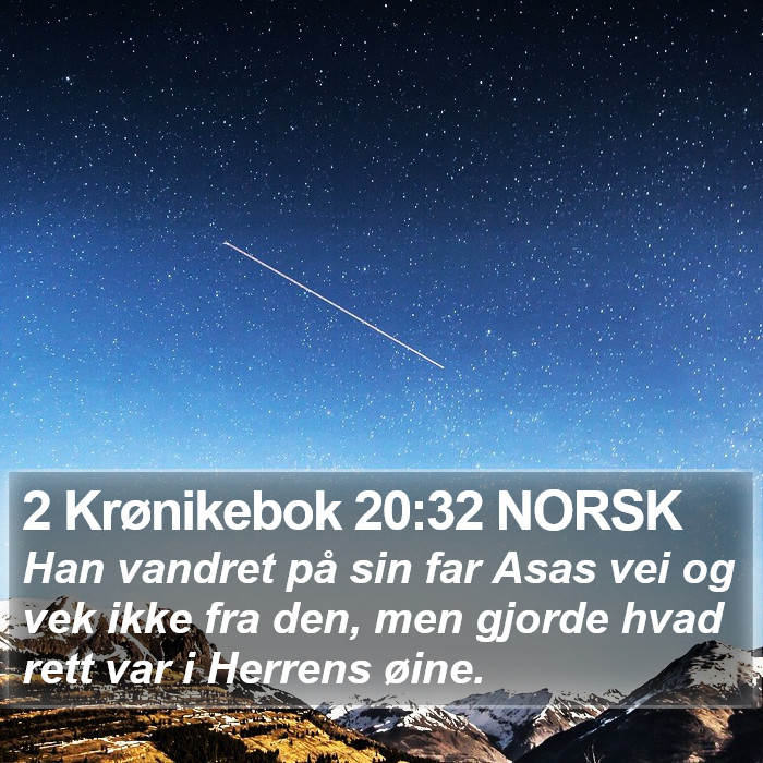 2 Krønikebok 20:32 NORSK Bible Study