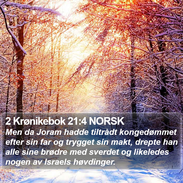 2 Krønikebok 21:4 NORSK Bible Study