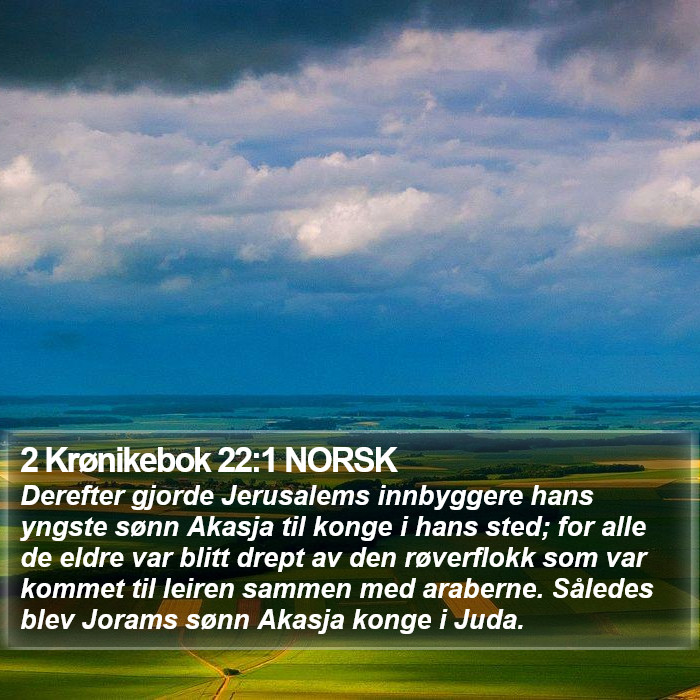 2 Krønikebok 22:1 NORSK Bible Study