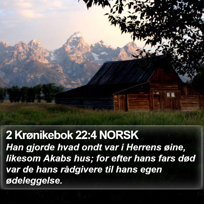 2 Krønikebok 22:4 NORSK Bible Study