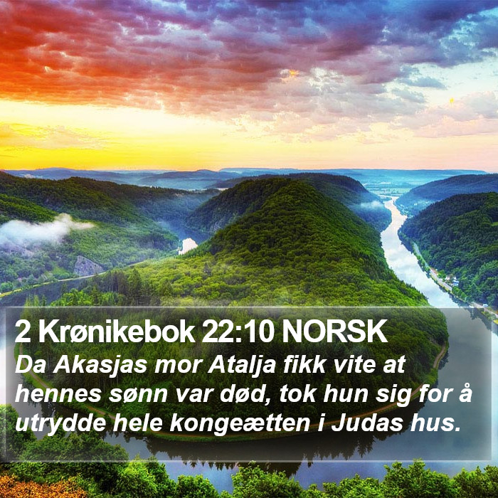 2 Krønikebok 22:10 NORSK Bible Study