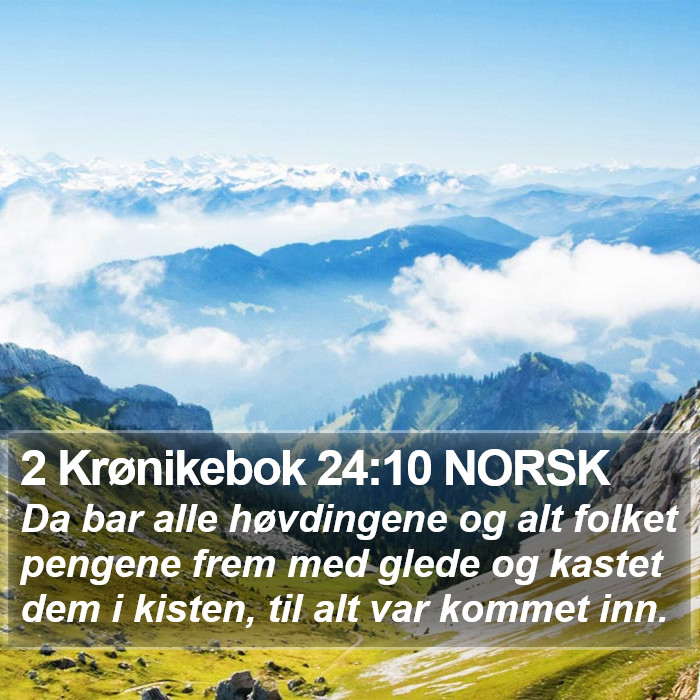 2 Krønikebok 24:10 NORSK Bible Study