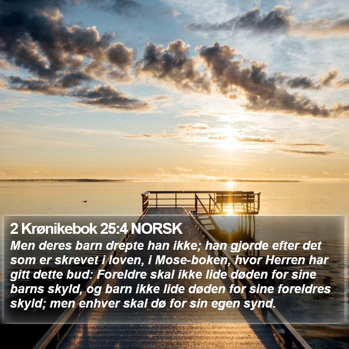 2 Krønikebok 25:4 NORSK Bible Study