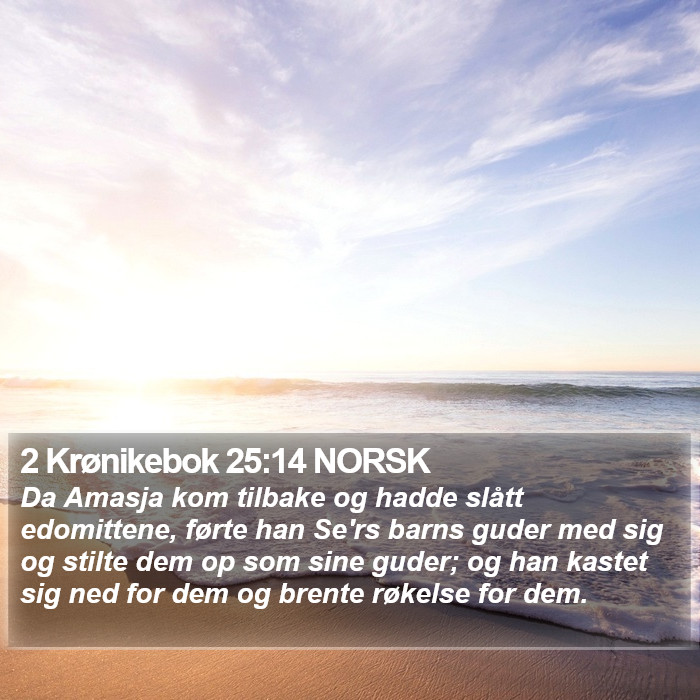 2 Krønikebok 25:14 NORSK Bible Study