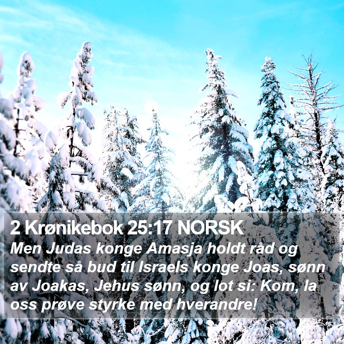 2 Krønikebok 25:17 NORSK Bible Study