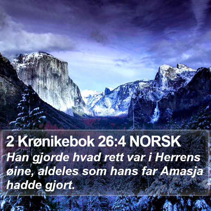 2 Krønikebok 26:4 NORSK Bible Study