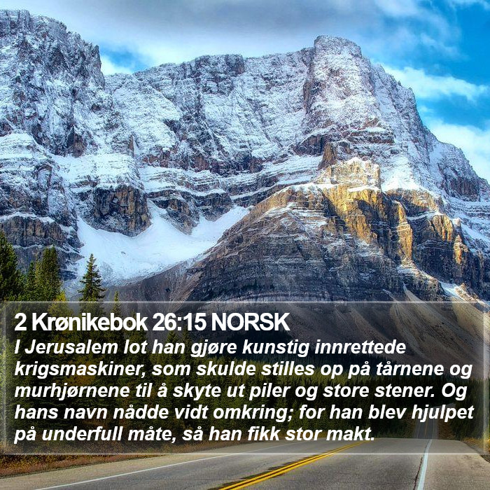 2 Krønikebok 26:15 NORSK Bible Study