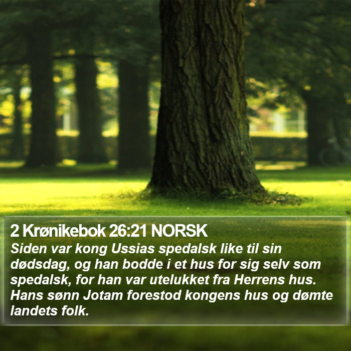 2 Krønikebok 26:21 NORSK Bible Study