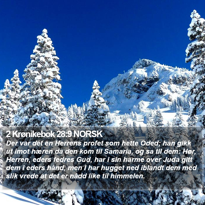2 Krønikebok 28:9 NORSK Bible Study