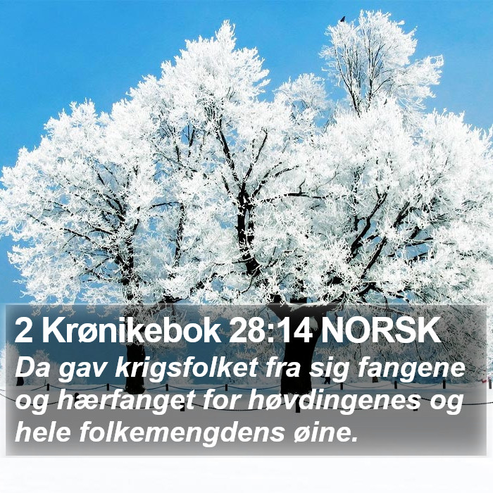 2 Krønikebok 28:14 NORSK Bible Study
