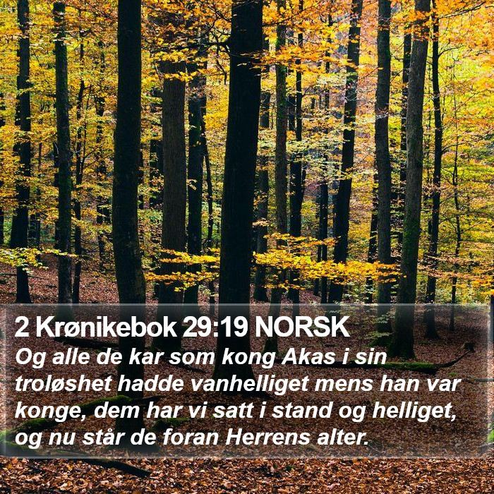 2 Krønikebok 29:19 NORSK Bible Study