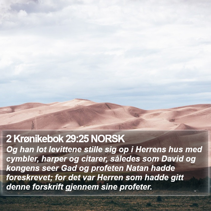 2 Krønikebok 29:25 NORSK Bible Study