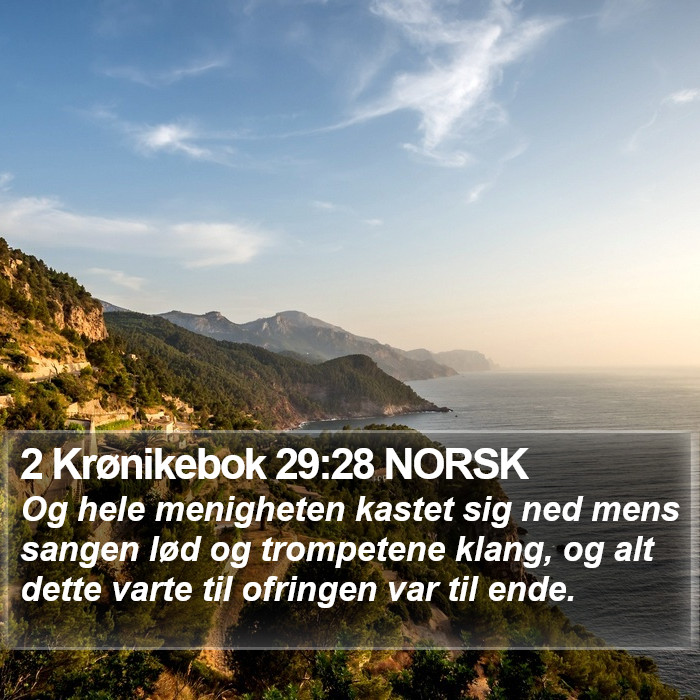 2 Krønikebok 29:28 NORSK Bible Study