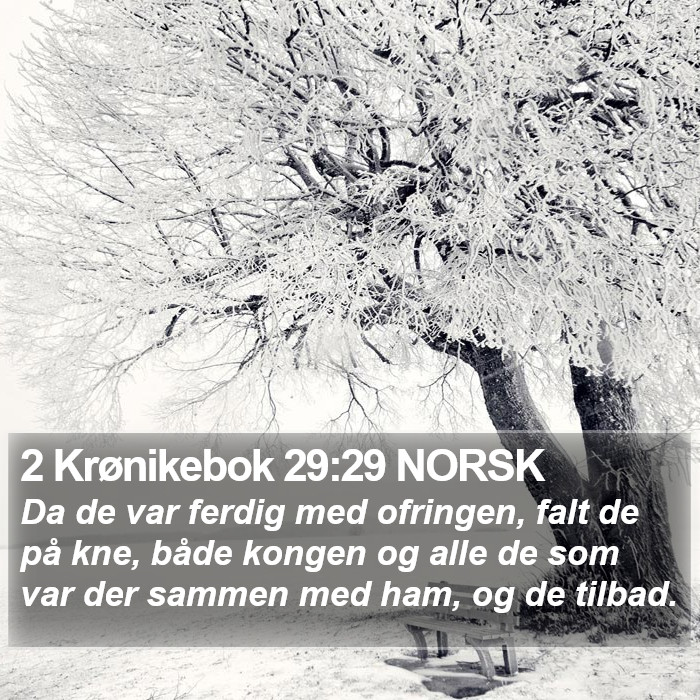 2 Krønikebok 29:29 NORSK Bible Study