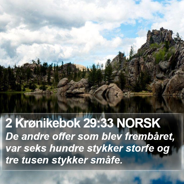 2 Krønikebok 29:33 NORSK Bible Study