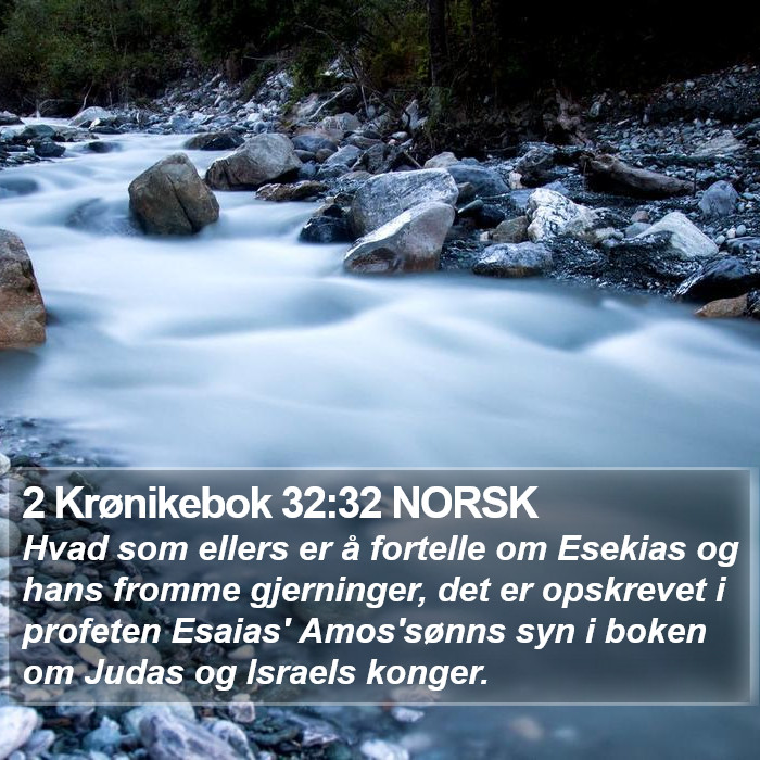 2 Krønikebok 32:32 NORSK Bible Study