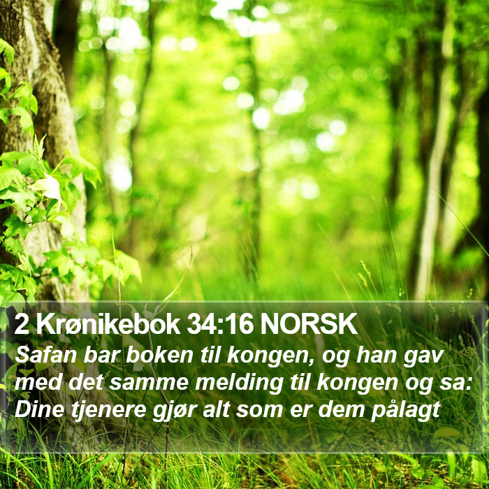 2 Krønikebok 34:16 NORSK Bible Study