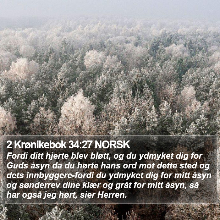 2 Krønikebok 34:27 NORSK Bible Study