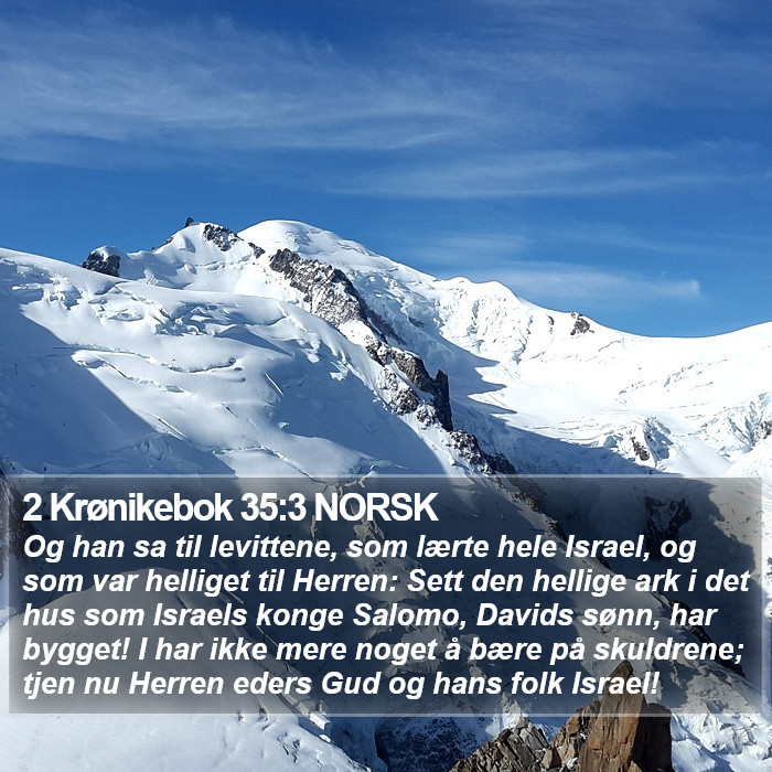 2 Krønikebok 35:3 NORSK Bible Study