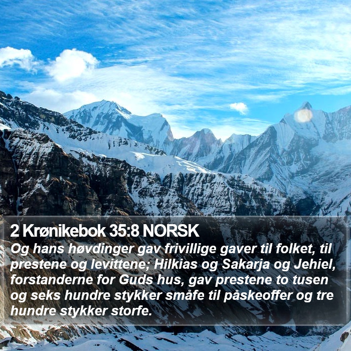 2 Krønikebok 35:8 NORSK Bible Study