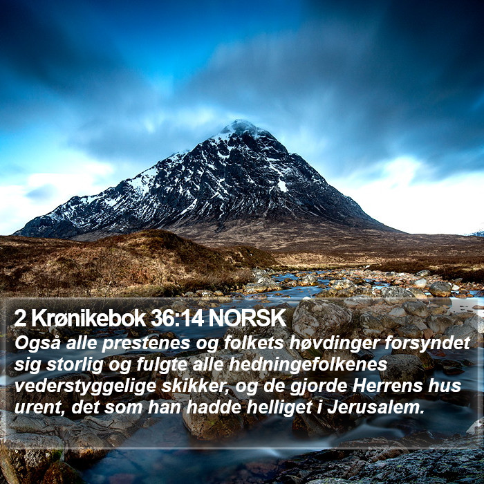 2 Krønikebok 36:14 NORSK Bible Study