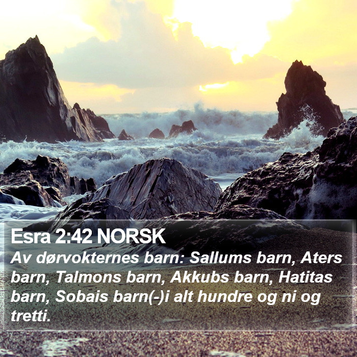 Esra 2:42 NORSK Bible Study