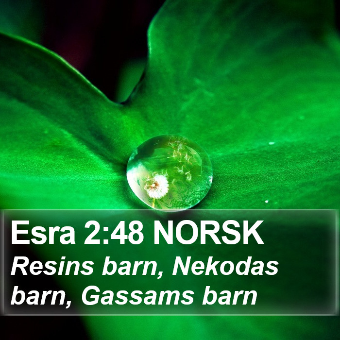 Esra 2:48 NORSK Bible Study