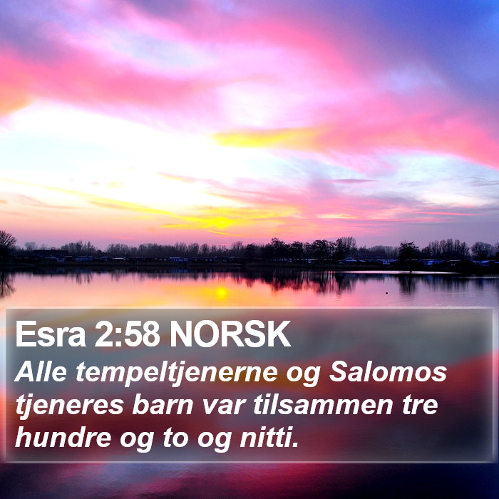 Esra 2:58 NORSK Bible Study