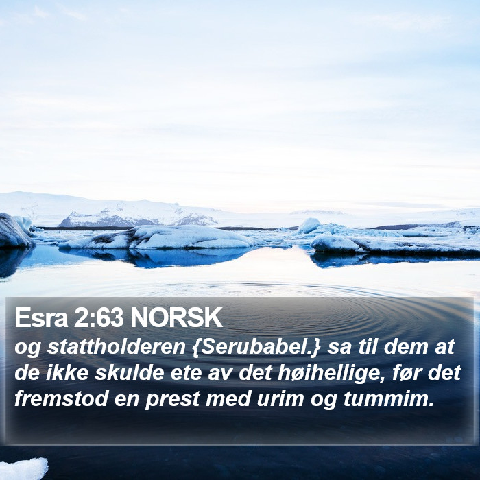 Esra 2:63 NORSK Bible Study