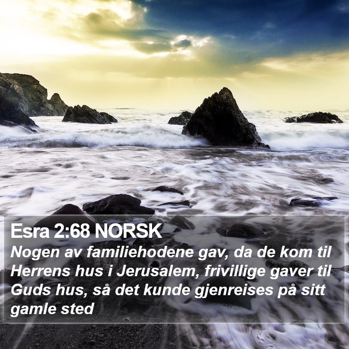 Esra 2:68 NORSK Bible Study