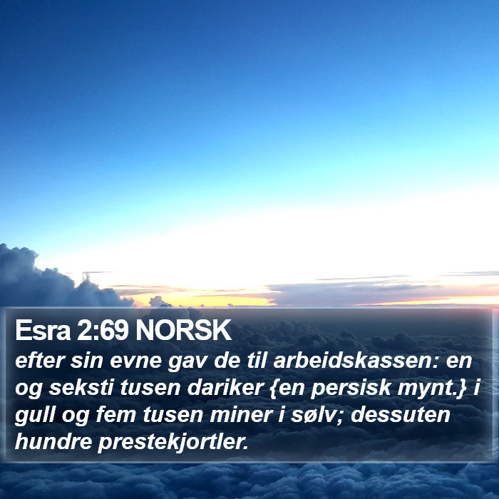 Esra 2:69 NORSK Bible Study