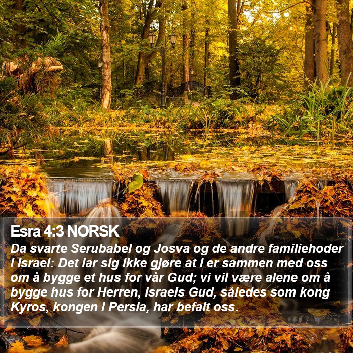 Esra 4:3 NORSK Bible Study