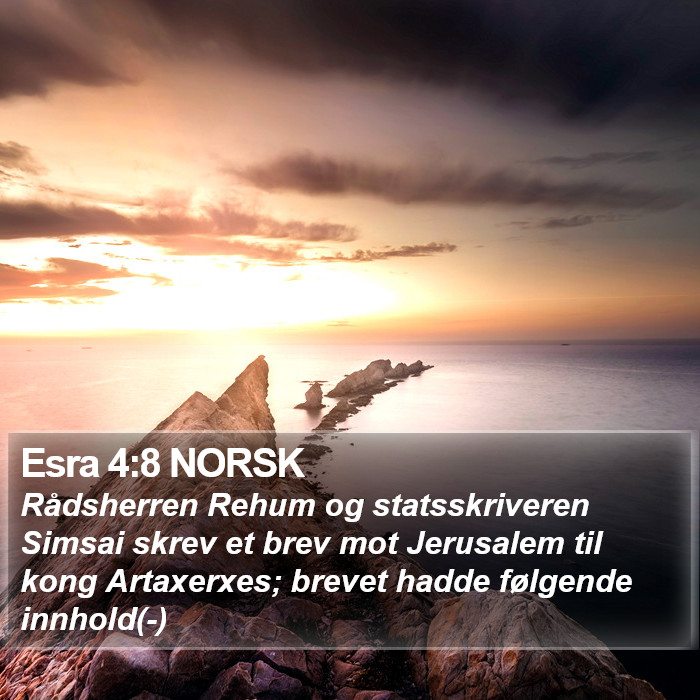 Esra 4:8 NORSK Bible Study